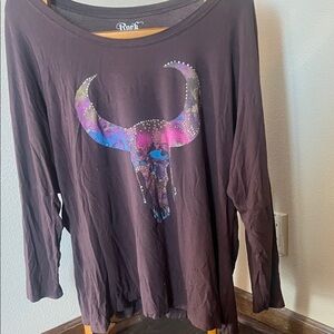 Wrangler Rock 47 Dark Brown Long Sleeve Shirt